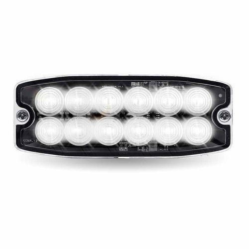 Dual Solid Color Directional LED Slim Surface Strobe Light – Amber / White Strobe