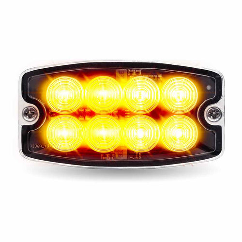 Trux Dual Solid Color Directional LED Slim Surface Strobe Light – Amber / White Strobe