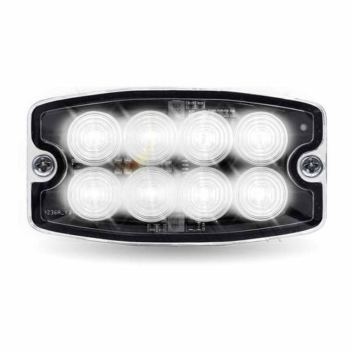Trux Dual Solid Color Directional LED Slim Surface Strobe Light – Amber / White Strobe