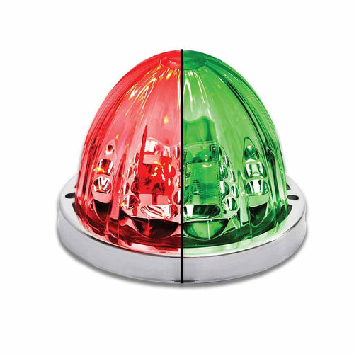 Trux Red Stop, Turn & Tail To Green Auxiliary Star-Burst Watermelon LED Light – 19 Diodes