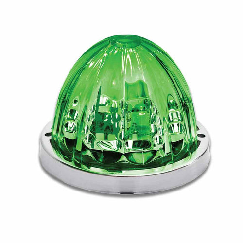 Trux Red Stop, Turn & Tail To Green Auxiliary Star-Burst Watermelon LED Light – 19 Diodes