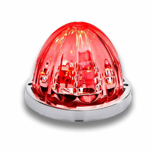 Trux Red Stop, Turn & Tail To Green Auxiliary Star-Burst Watermelon LED Light – 19 Diodes