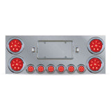 Trux LED Rear Center Panel – 4″ & 2″ LEDs (Red Lens) | Stainless Steel