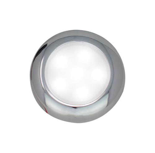 3” Round Sealed Led Utility Light, Chrome Trim Ring