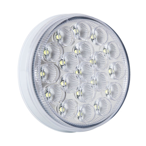 4” Round Light Led (Amber/Clear Lens) 12V