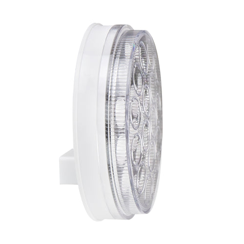 4” Round Light Led (Amber/Clear Lens) 12V