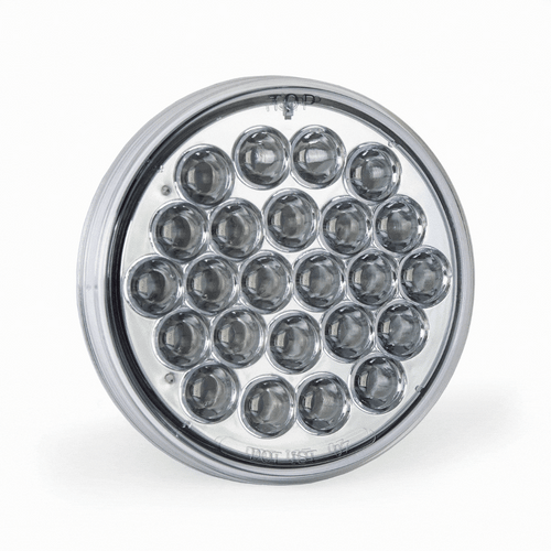 4” Round Led Light Red/Blue Clear Lens 12/24V