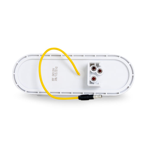 6” Oval Light Dual Led (Red/Amber Clear Lens) 12V