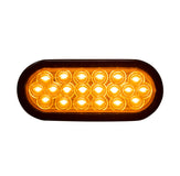 6”Oval Light With Black Rubber Grommet And Pigtail 20 Pcs LED Amber/Amber 12V