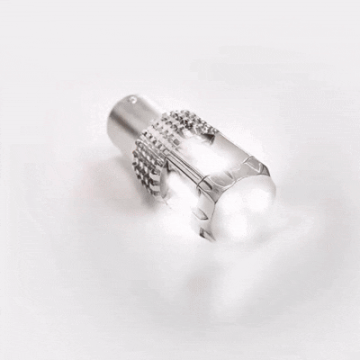 White / Red 1157 Dual Color 15 LED Bulb for Glass  Lens Light
