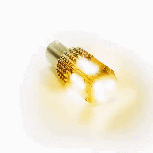Amber / Purple 1157 Dual Color 15 LED Bulb for Glass Lens Light