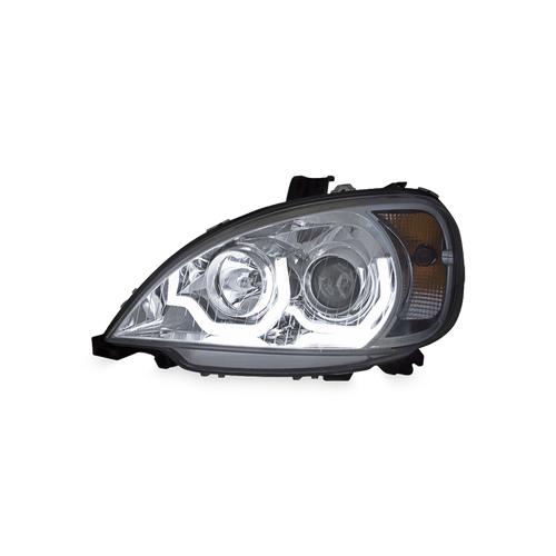Chrome Headlight w/ LED Light Bar Fits Freightliner Columbia