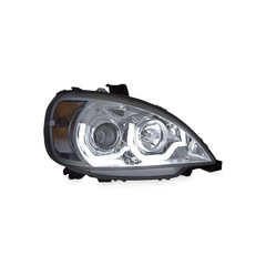 Chrome Headlight w/ LED Light Bar Fits Freightliner Columbia