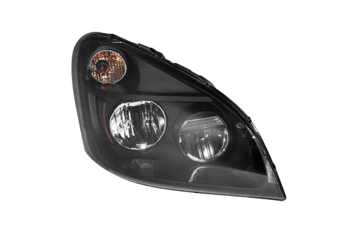 Black Headlight w/ LED High/Low Beam Fits Freightliner Cascadia (2008-2015) Passenger Side