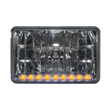 4"x 6" Halogen Headlight with 9 Amber LEDs