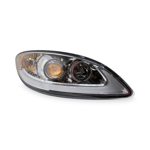 Chrome Headlight W/ LED Bar Fits International ProStar 2006-2017