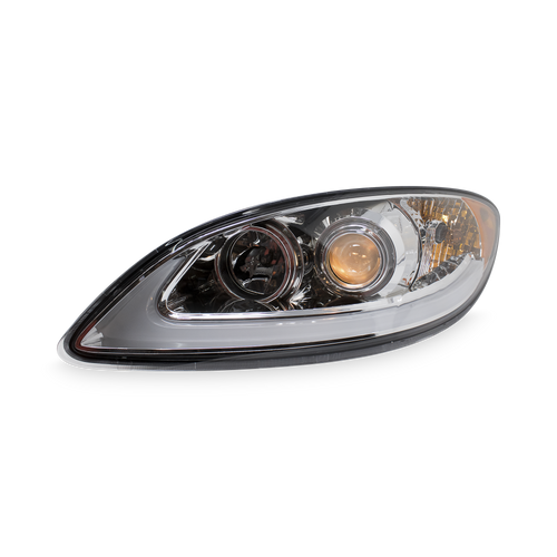 Chrome Headlight W/ LED Bar Fits International ProStar 2006-2017