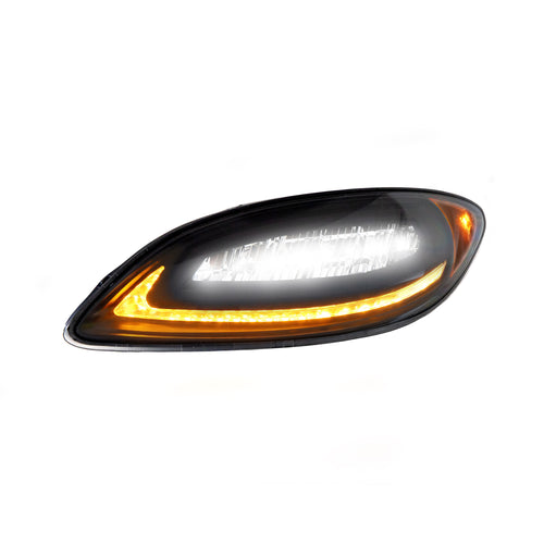 Black Head Lamp Fits International Prostar 08-18 Driver Side