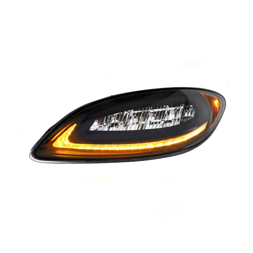 Black Head Lamp Fits International Prostar 08-18 Driver Side