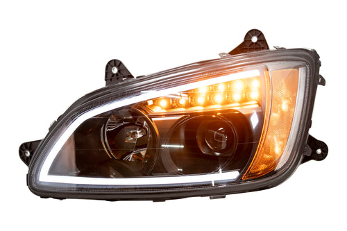 Headlight w/ Black Reflector fits Kenworth T370/T270/ T700/T660 Driver Side