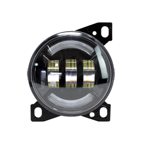LED Fog Light with Black Housing, fits Kenworth T660 and Peterbilt 579/587