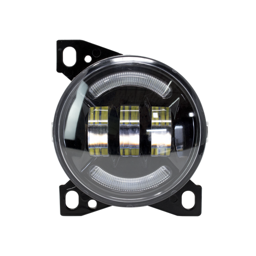 LED Fog Light with Black Housing, fits Kenworth T660 and Peterbilt 579/587