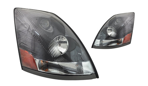 Headlight fits Volvo VN/VNL 2003+ with Black Reflector