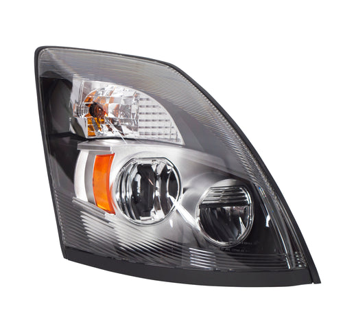 Head Lamp Volvo Vn/Vnl 03+ All Led Lights Chrome Reflector Passenger Side - Front View