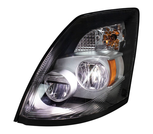 Headlight fits Volvo VN / VNL 03+ LED Lights Chrome Reflector