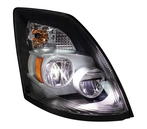 Headlight fits Volvo VN / VNL 03+ LED Lights Chrome Reflector