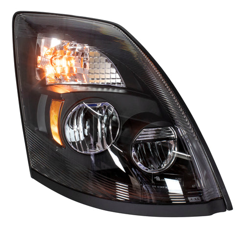 Headlight fits Volvo VN / VNL 03+ All LED Lights Black Reflector