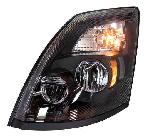 Headlight fits Volvo VN / VNL 03+ All LED Lights Black Reflector