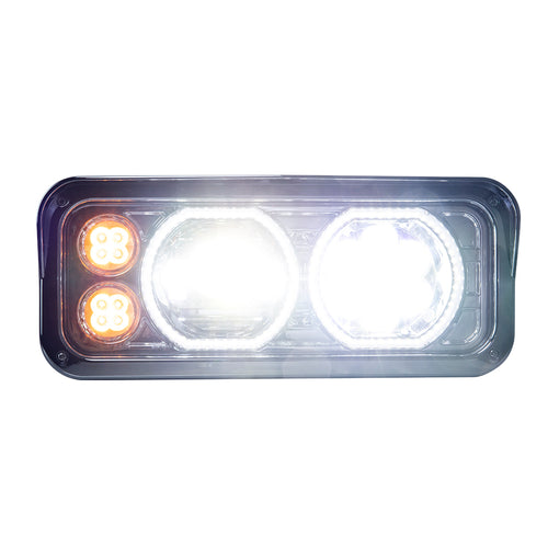 Chrome Projector LED Headlight fits Freightliner Classic, Peterbilt, Kenworth, and Western Star 4900