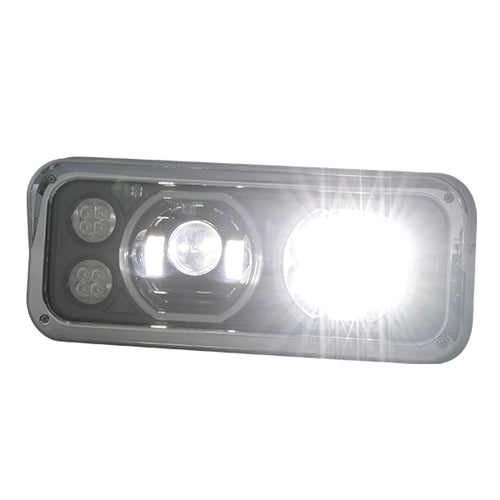 Black Projector LED Headlight fits Freightliner Classic, Peterbilt, Kenworth, and Western Star 4900 Passenger Side