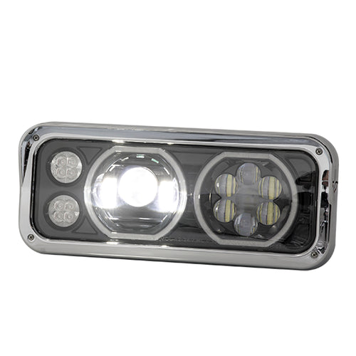 Black Projector LED Headlight fits Freightliner Classic, Peterbilt, Kenworth, and Western Star 4900 Passenger Side