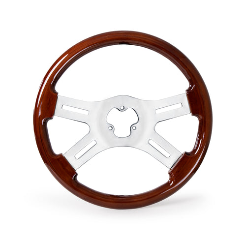 16" Wood Steering Wheel - 4 Spoke Classic