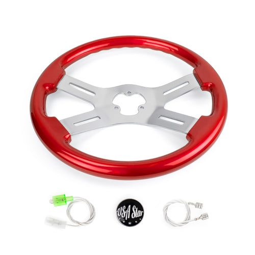 16" Wood Steering Wheel - 4 Spoke Classic