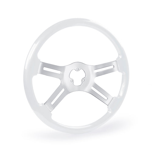 18" Wood Steering Wheel - 4 Spoke Classic - BLUE