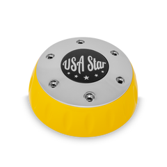 Yellow Bezel And Horn Chrome Button