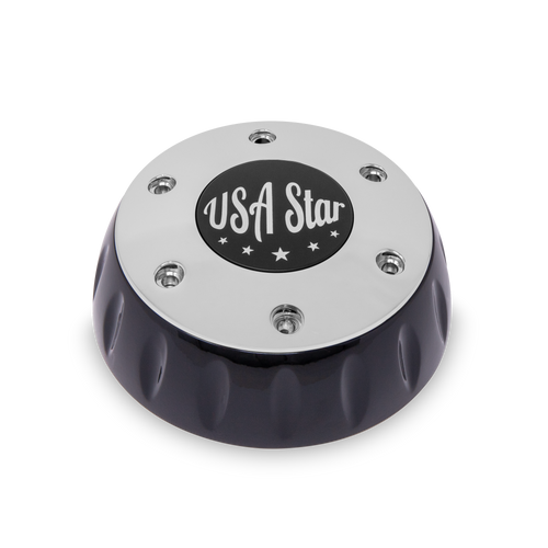 Black Bezel And Horn Chrome Button
