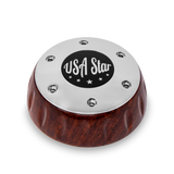 Brown Bezel And Horn Chrome Button