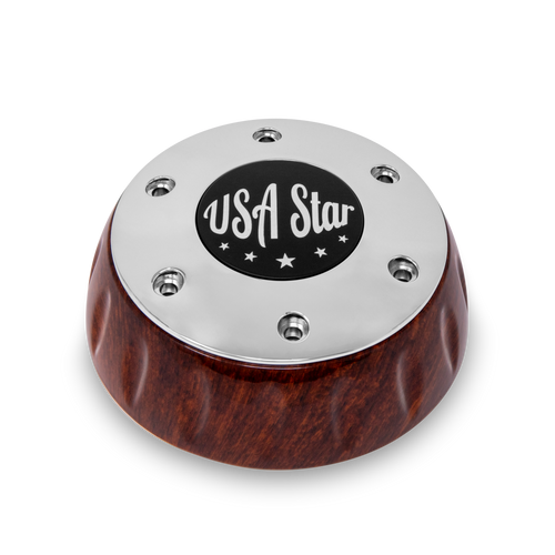 Brown Bezel And Horn Chrome Button