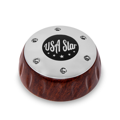 Brown Bezel And Horn Chrome Button