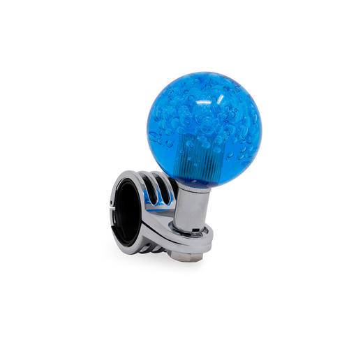 Steering Wheel Spinner Knob – Clear-Blue Bubbles