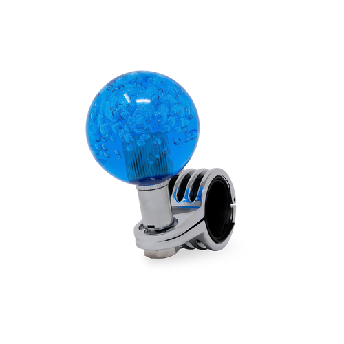 Steering Wheel Spinner Knob – Clear-Blue Bubbles