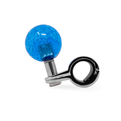 Steering Wheel Spinner Knob – Clear-Blue Bubbles