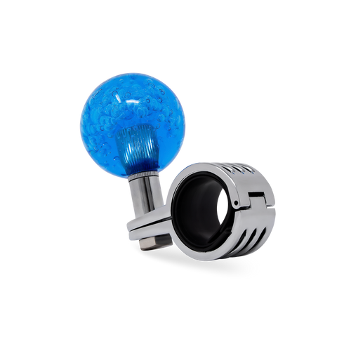 Steering Wheel Spinner Knob – Clear-Blue Bubbles