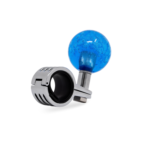 Steering Wheel Spinner Knob – Clear-Blue Bubbles