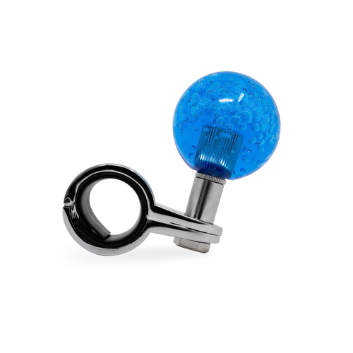 Steering Wheel Spinner Knob – Clear-Blue Bubbles