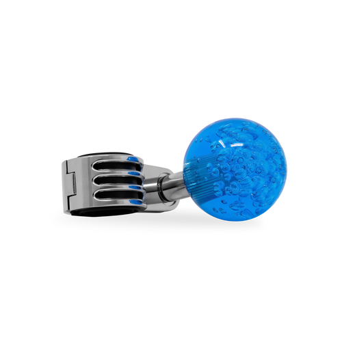 Steering Wheel Spinner Knob – Clear-Blue Bubbles
